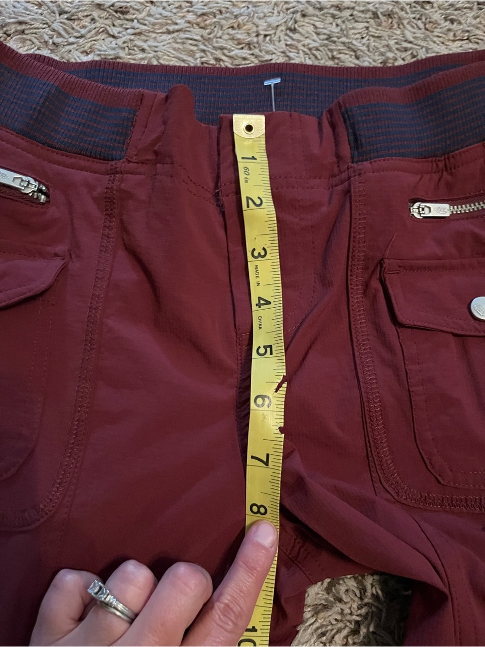 FP MOVEMENT Free People Cascade Flare Cargo Pants in Oxblood Sz XS Low Rise NWOT - Picture 14 of 14